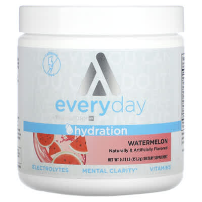 Hydration, Electrolyte Drink Mix, Caffeine Free, Watermelon, 5.4 oz (151.2 g)