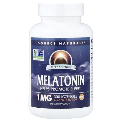 Sleep Science®, Melatonin, Orange, 1 mg, 300 Lozenges
