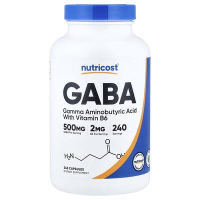 Nutricost GABA с витамином B6, 240 капсул
