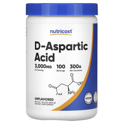 D-Aspartic Acid, Unflavored, 10.7 oz (300 g)