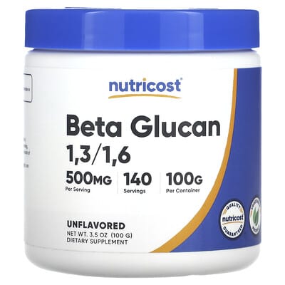 Beta Glucan 1,3/1,6, Unflavored, 3.6 oz (100 g)