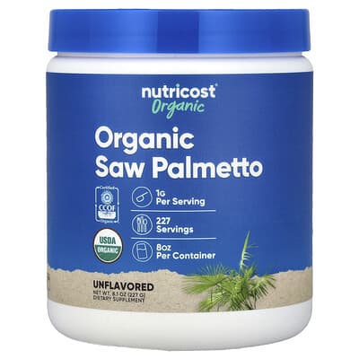 Органический saw palmetto, без вкуса, 8.1 oz (227 g)