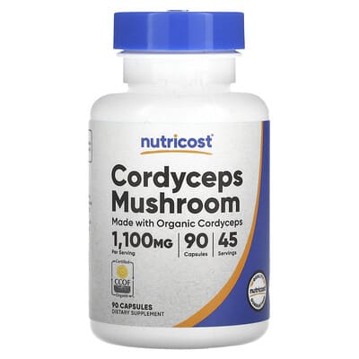 Cordyceps Mushroom, 90 Capsules (550 mg per Capsule)
