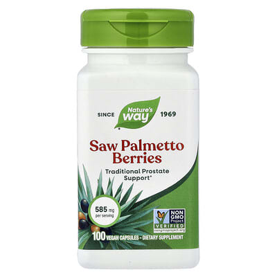 Плоды латника (Saw Palmetto Berries), 585 mg, 100 веганских капсул