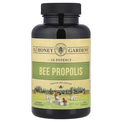 Bee Propolis, 2X Potency, 120 капсул (400 mg per Capsule)