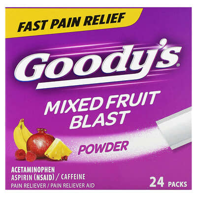 Headache Powder, Mixed Fruit Blast, 24 Packs