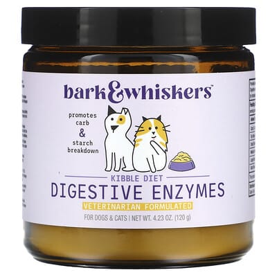 Bark & Whiskers™, Kibble Diet, Digestive Enzymes, For Dogs & Cats, 4.23 oz (120 g)
