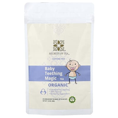 Organic Baby Teething Magic™ Tea, Caffeine Free, 20 Unbleached Tea Bags, 1 oz (28 g)