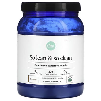 So Lean & So Clean, Chef-Crafted Plant Protein Powder, Chocolate, 22.8 oz (647 g)