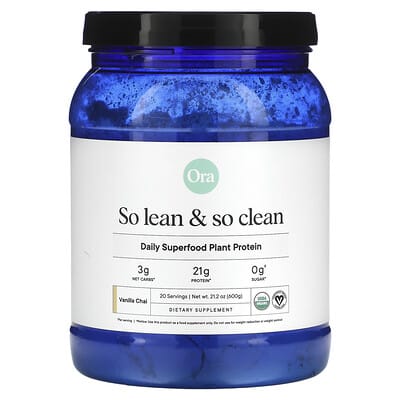 Ora Растительный протеиновый порошок So Lean & So Clean Vanilla Chai 21.8 oz (618 g)