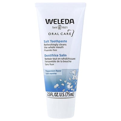 Oral Care, Salt Toothpaste, Fluoride Free, Peppermint, 2.5 fl oz (75 ml)