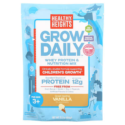 Grow Daily™, Whey Protein & Nutrition Mix, For Kids 3+, Vanilla, 21.7 oz (616 g)