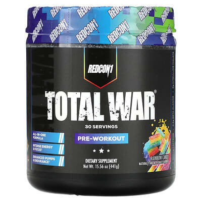 Total War®, предтренировочный комплекс, вкус Rainbow Candy, 15.56 oz (441 g)