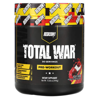 Total War®, предтренировочный комплекс, Tiger's Blood Cherry & Coconut, 15.66 oz (444 g)