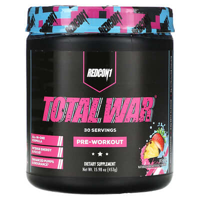 Предтренировочный комплекс Total War®, Vice City Strawberry Pina Colada, 15.98 oz (453 g)