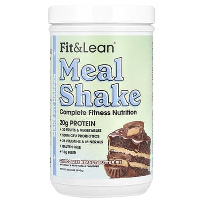 Питьевой коктейль Fit & Lean Complete Fitness Nutrition, Chocolate Peanut Butter Pie, 0.86 lb (390 g)
