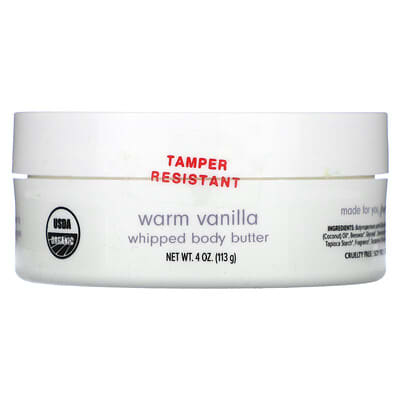 Ola Botanicals, Whipped Body Butter, Warm Vanilla, 4 oz (113 g)