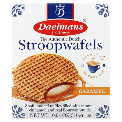 Stroopwafels, Caramel, 8 вафель, 10.94 oz (310 g)