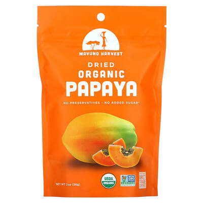 Organic Dried Papaya, 2 oz (56 g)