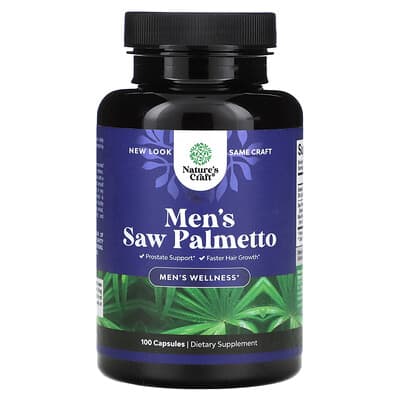 Nature's Craft Мужской Saw Palmetto, 100 Capsules
