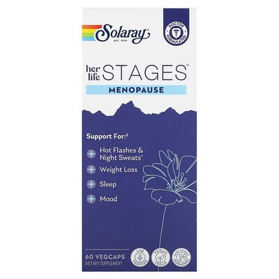Solaray Her Life Stages, менопауза, 60 капсул