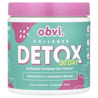 Детокс-коктейль Obvi Collagen Detox, 90 капсул