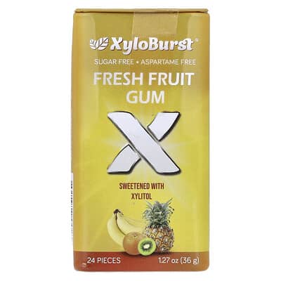 Xylitol Gum, Fresh Fruit, 24 Pieces, 1.27 oz (36 g)