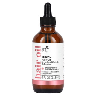 Keratin Hair Oil, For All Hair Types, 4 fl oz (118 ml)