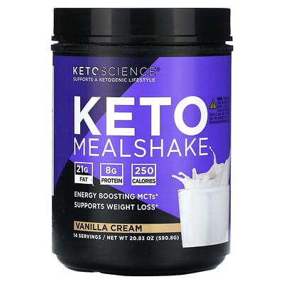Кето-коктейль Keto Science Vanilla Cream, 20.83 oz (590.8 g)