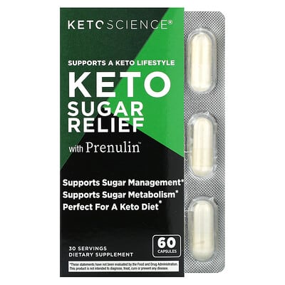 Keto Sugar Relief с Prenulin, 60 Capsules
