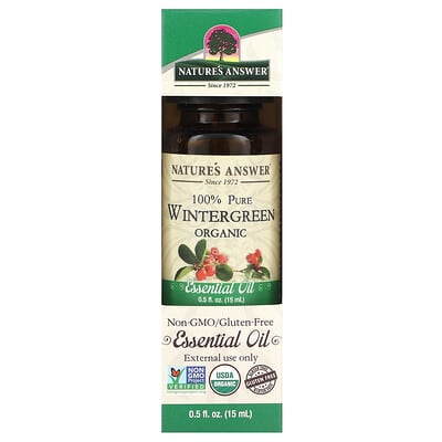 100% Pure Organic Essential Oil, Wintergreen, 0.5 fl oz (15 ml)