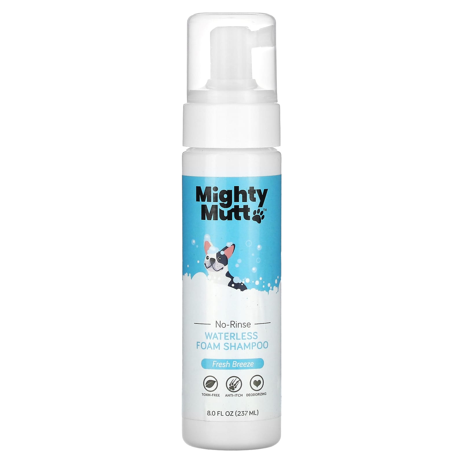 Mighty Mutt Шампунь-пена без смывания для собак, Fresh Breeze, 8 fl oz (237 ml)