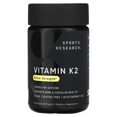 Vitamin K2, 180 mcg, 60 Veggie Softgels