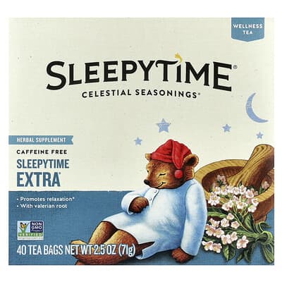 Wellness Tea, Sleepytime Extra®, Caffeine Free, 40 Tea Bags, 2.5 oz (71 g)