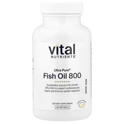 Ultra Pure®, Fish Oil 800, Lemon, 90 Softgels