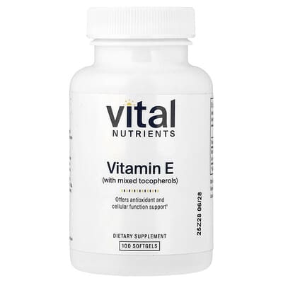 Vitamin E With Mixed Tocopherols, 100 Softgels