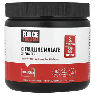 Citrulline Malate 2:1 Powder, Unflavored, 7.22 oz (204.6 g)