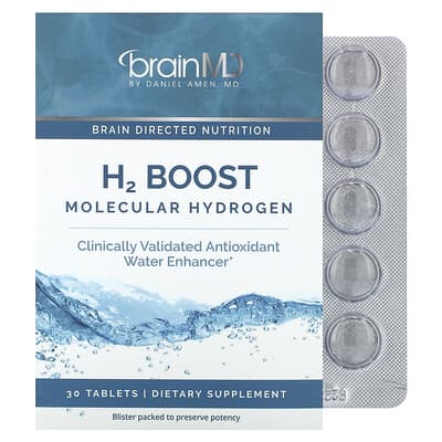 H2 Boost Molecular Hydrogen, 30 таблеток (80 мг на таблетку)