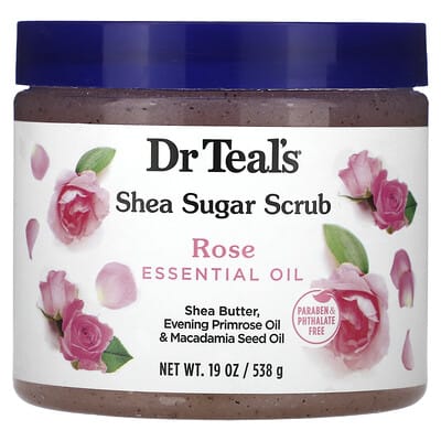 Shea Sugar Scrub, Essential Oil, Rose, 19 oz (538 g)