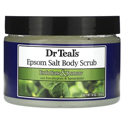 Epsom Salt Body Scrub, Eucalyptus & Spearmint, 16 oz (454 g)