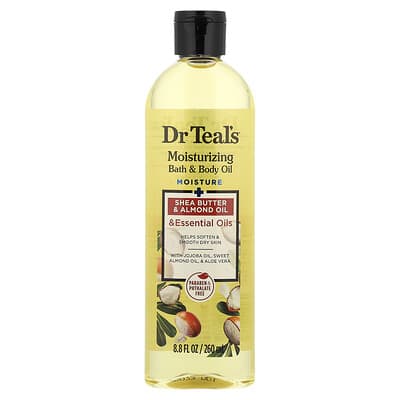 Масло для ванны и тела Dr. Teal's Moisturizing Bath & Body Oil, Shea Butter & Almond Oil, 8.8 fl oz (260 ml)