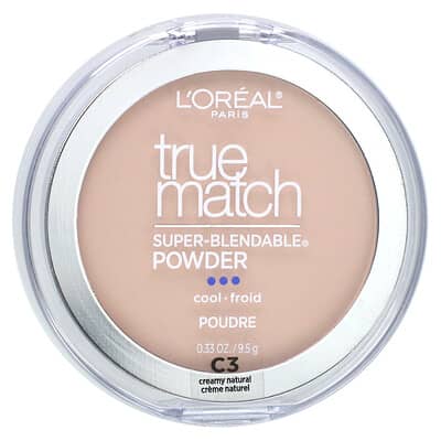 Пудра True Match, суперрастушевывающаяся, C3 Creamy Natural, 0.33 oz (9.5 g)