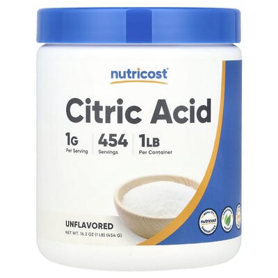 Citric Acid, Unflavored, 16.2 oz (454 g)