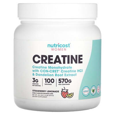 Nutricost Женский креатин, Strawberry Lemonade, 1.3 lb (570 g)