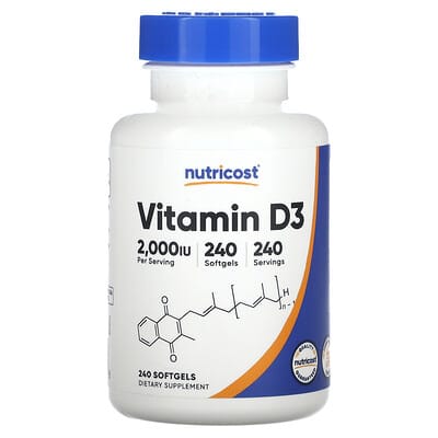 Vitamin D3, 2,000 IU, 240 Softgels