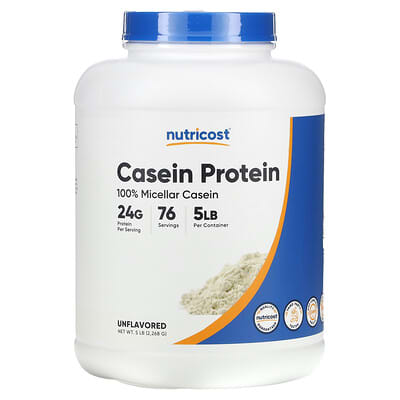 Nutricost Casein Protein, без вкуса, 5 lb (2,268 g)