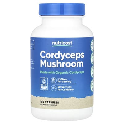 Cordyceps Mushroom, 180 Capsules (550 mg per Capsule)
