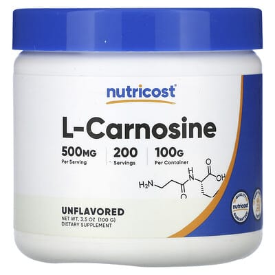 L-Carnosine, Unflavored, 3.6 oz (100 g)