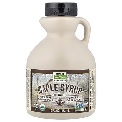 Real Food, органический кленовый сироп, Grade A, темный, 16 fl oz (473 ml)