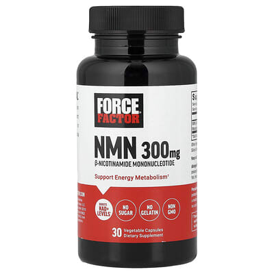 NMN, 300 mg, 30 растительных капсул